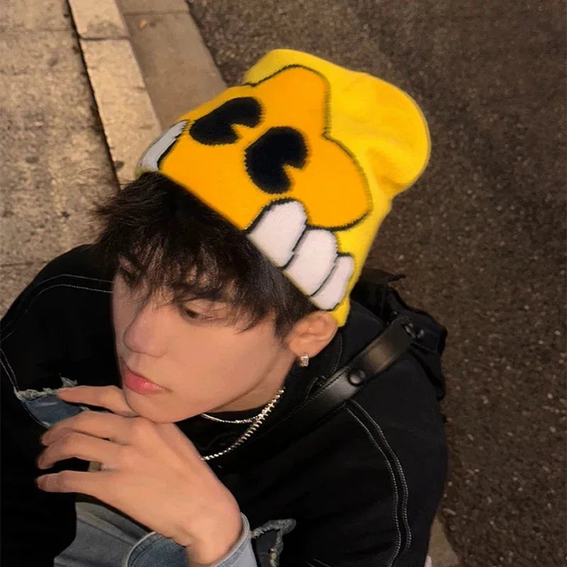 Cartoon Star Knitted Beanie Hat