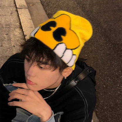 Cartoon Star Knitted Beanie Hat