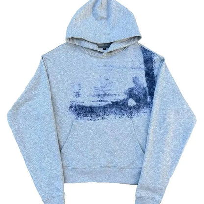 Gothic Pattern Oversized Pullover Hoodie