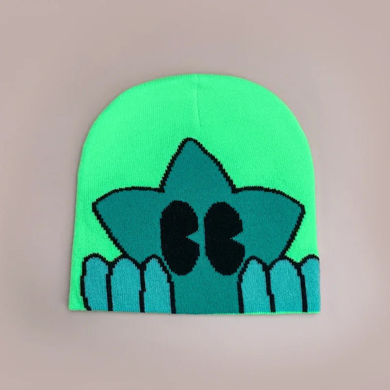 Cartoon Star Knitted Beanie Hat