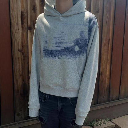 Gothic Pattern Oversized Pullover Hoodie